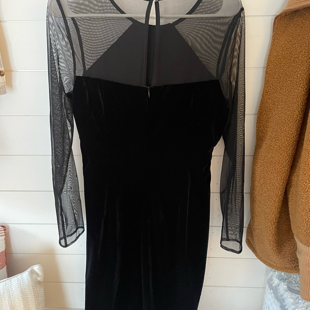 Vince Camuto black velvet dress